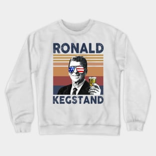 Ronald Kegstand US Drinking 4th Of July Vintage Shirt Independence Day American T-Shirt Crewneck Sweatshirt